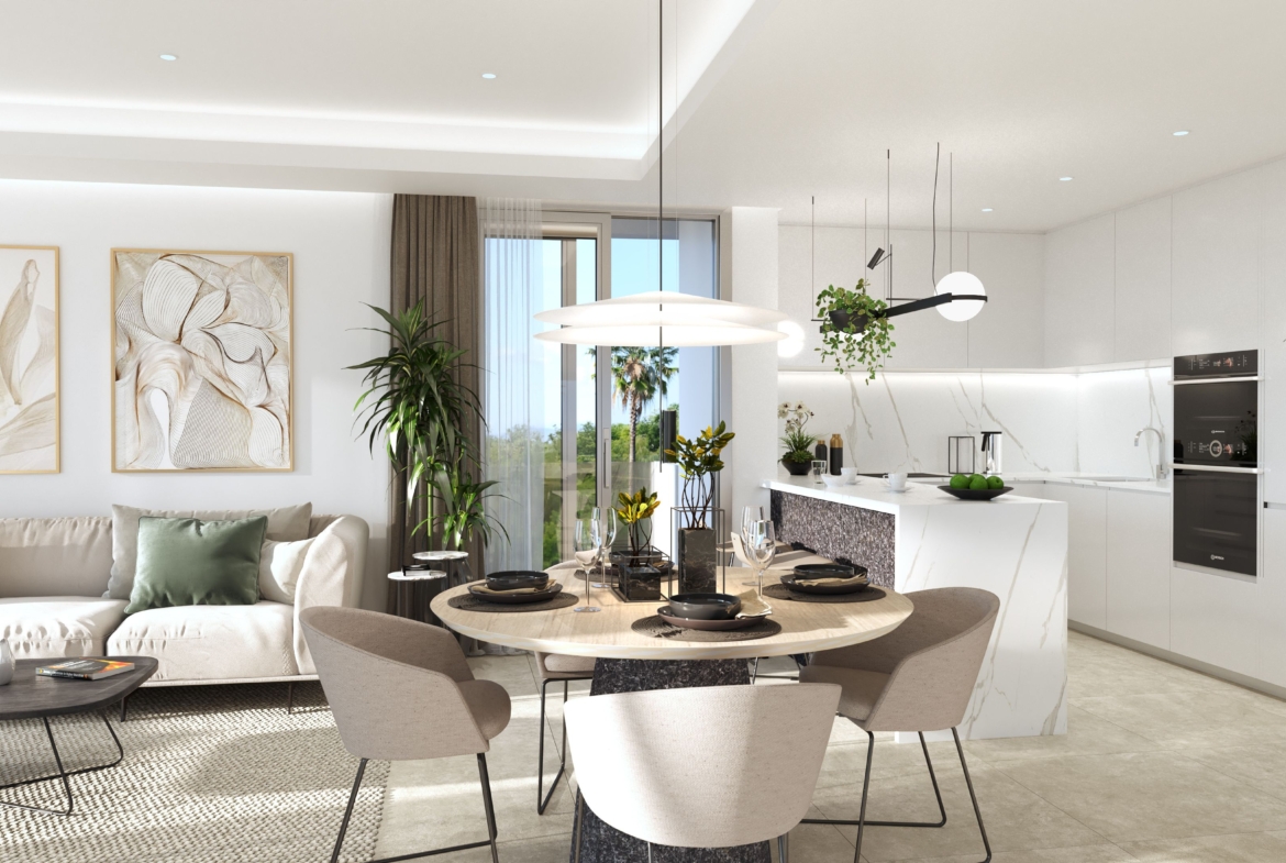 Enjoy coastal living in this chic Viva Life complex apartment with its modern kitchen and airy open layout Set amidst the Costa Blanca South in Orihuela.