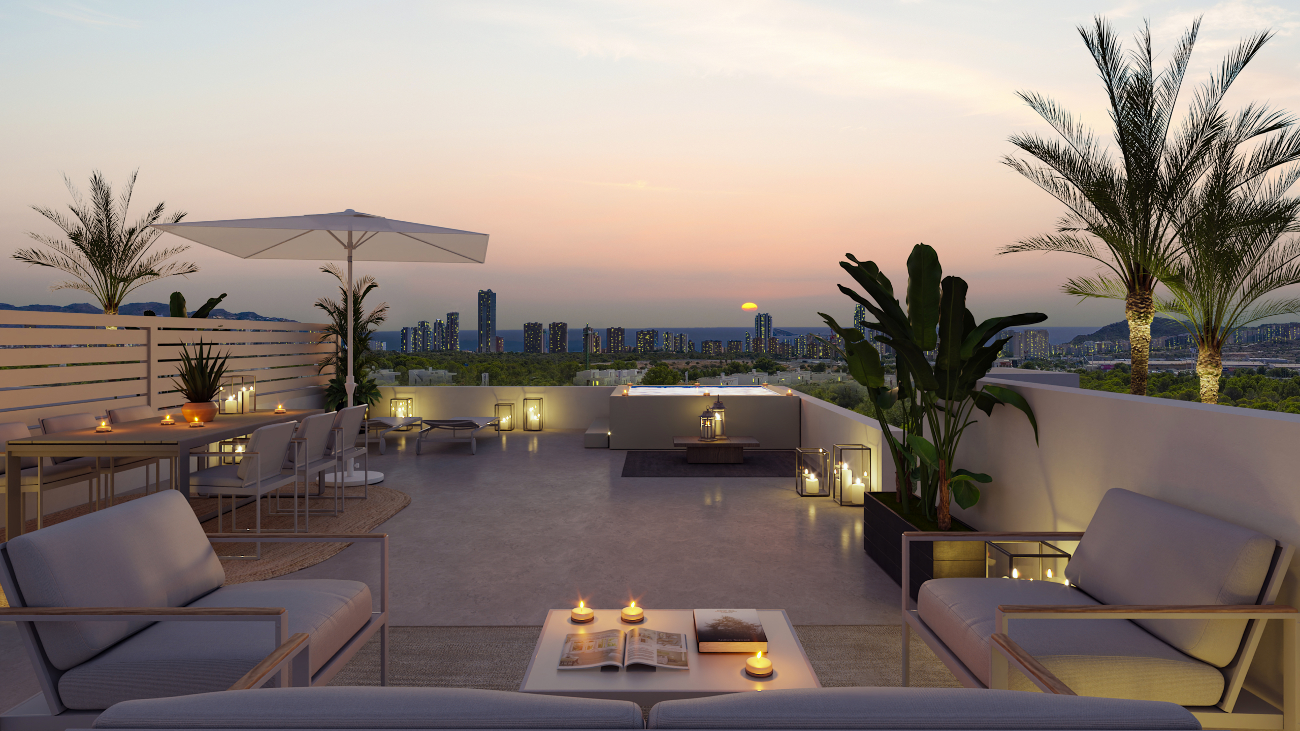 La Salamandra - Solarium by night