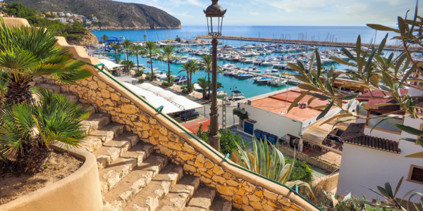 Many boats in the Moraira Harber